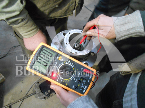 Electrical continuity test of anti-fouling anodes manufactured by Borna Electronics Co.
